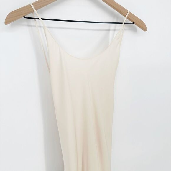 NEW Allsaints Coralie Midi Slip Dress Satin Open Back Backless White Women's 10 - Picture 3 of 14